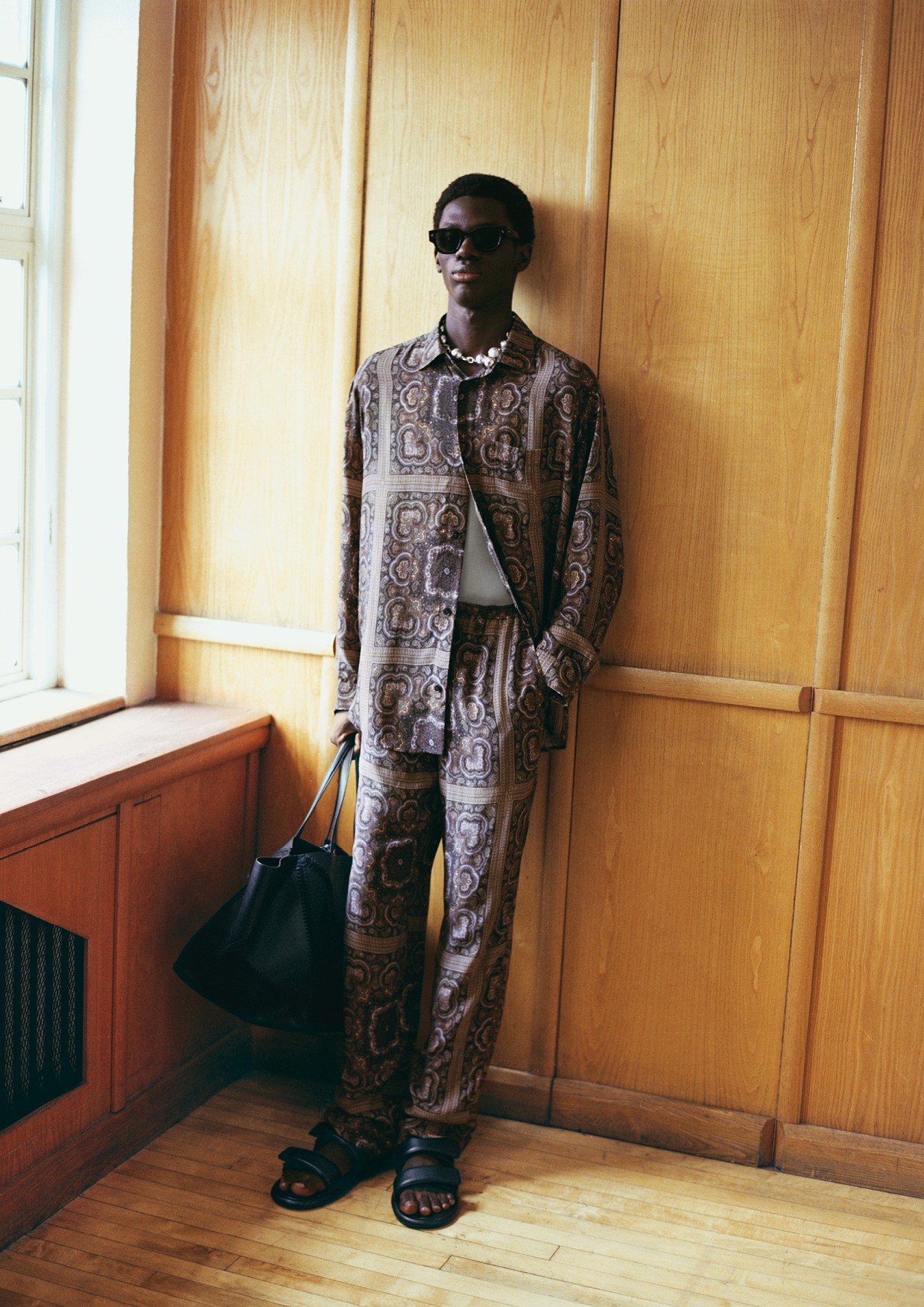 Nanushka PF23 menswear lookbook, production by ANCC. Image 4 of 10.